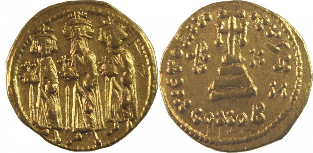 Ancient Byzantine Heraclius, with Heraclius Constantine (1 of 1)