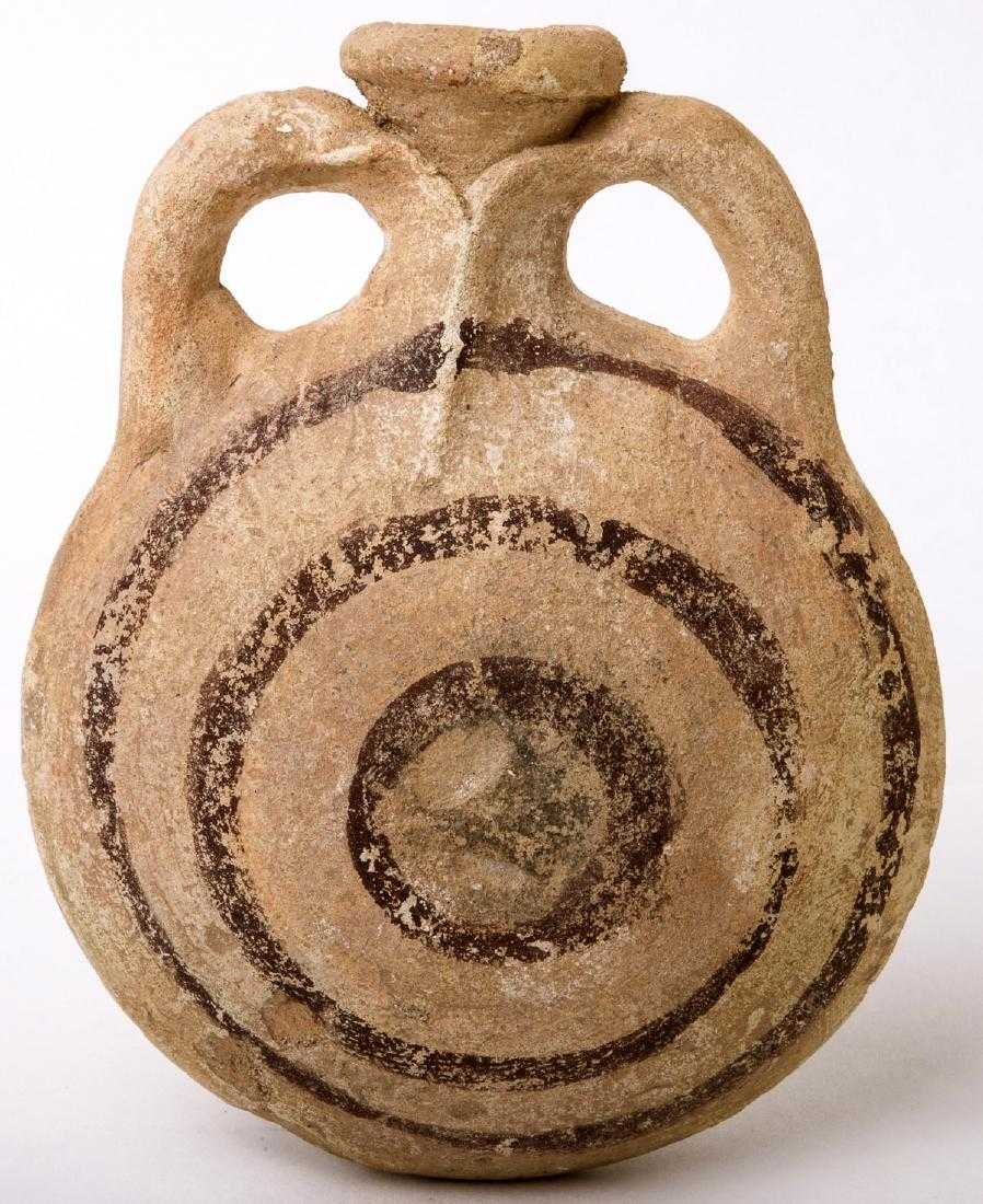 Ancient Holy Land Late Bronze Age Terracotta Flask (1 of 4)
