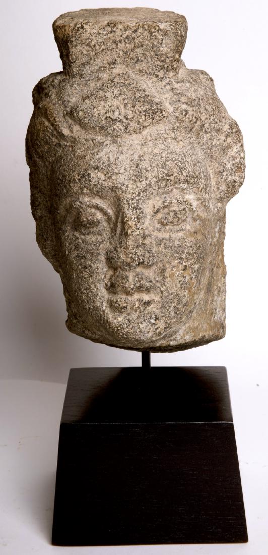 Ancient Roman Basalt Caryatid Head  Provincial style, C (1 of 3)
