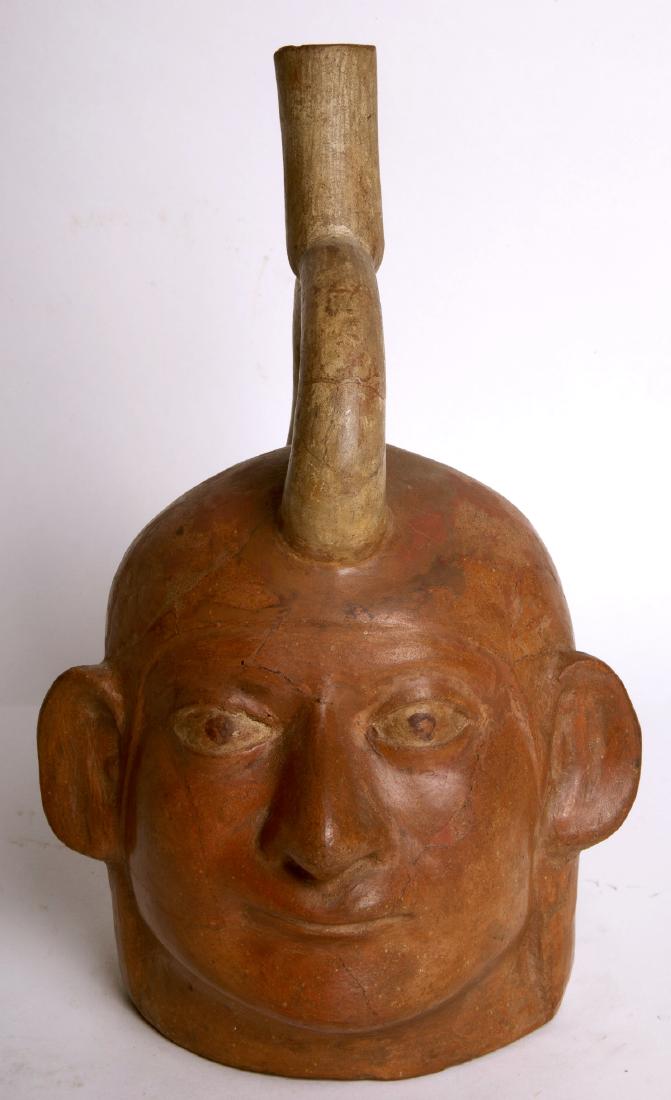 Ancient Moche Pottery Portrait Head North coast, Peru, (1 of 3)