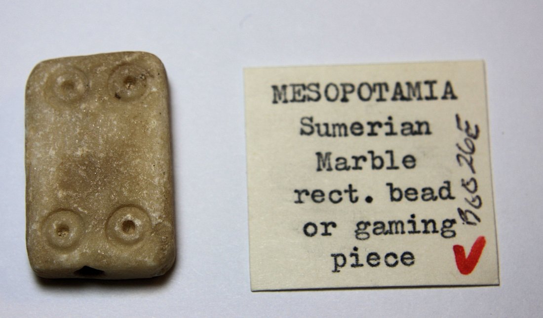 Ancient Mesopotamian Marble Game Piece c.3000 BC (1 of 2)