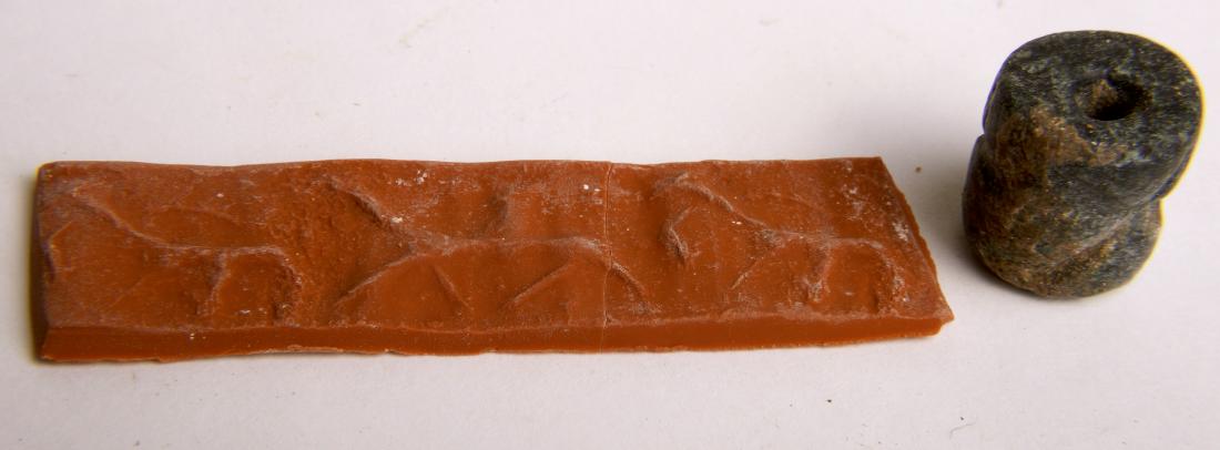 Ancient Jemdet Nasr Stone Cylinder Seal c.3000 BC. (1 of 2)