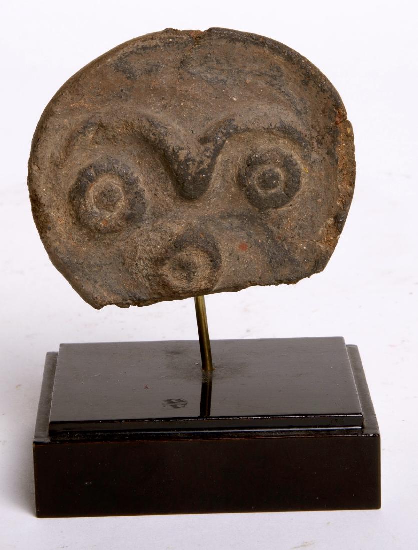 jomon Neolithic Japanese Dogu Sculptural Clay Head (1 of 3)