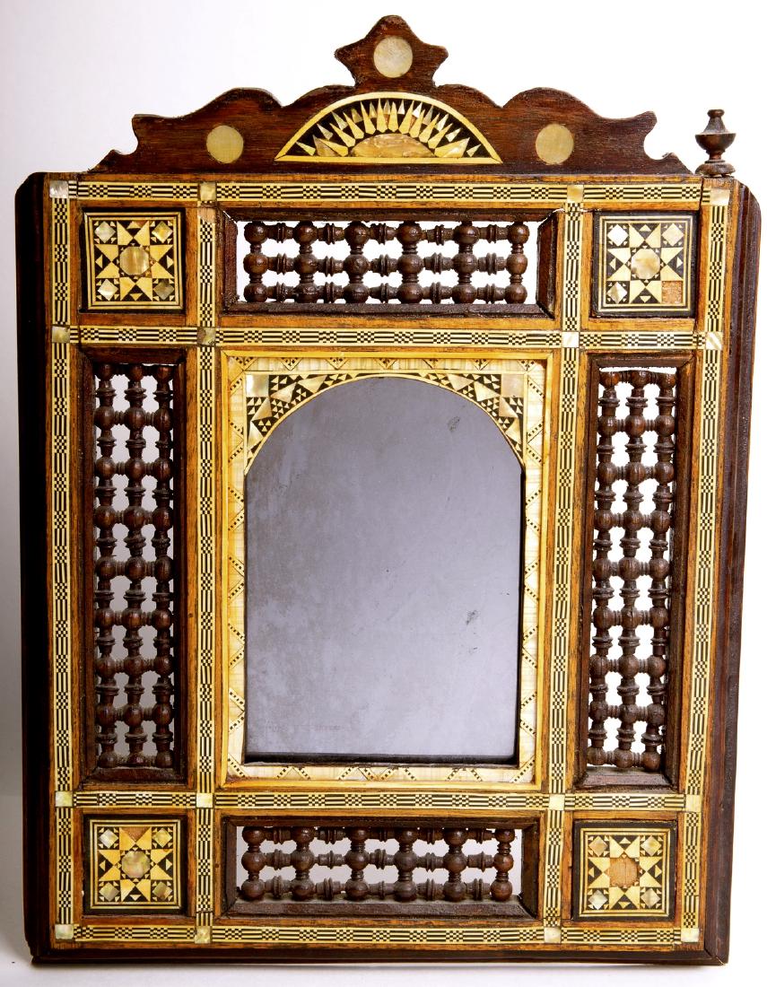 Antique Moroccan Moorish Wood Mirror (1 of 2)