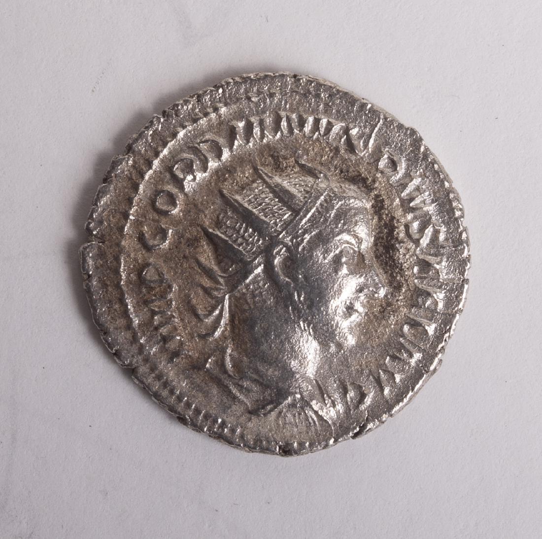 Ancient Roman Silver Antoninianus Gordian III. A.D. 238: Ancient Roman Silver Antoninianus Gordian III. A.D. 238-244. AR antoninianus. 3.84 gm. 23 mm. Rome mint. A.D. 242. His radiate, draped, and cuirassed bust right; IMP GORDIANVS PIVS FEL AVG / Gordian s