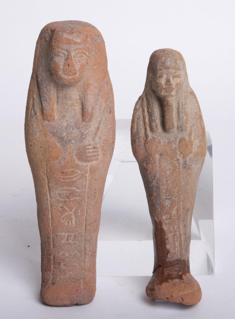 Pair of Grand Tour Terracotta Ushabti figure Hieroglyph (1 of 2)