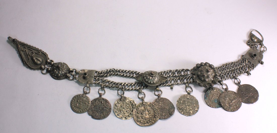 Antique Turkmenistan Silver Necklace Tribal Jewelry (1 of 3)