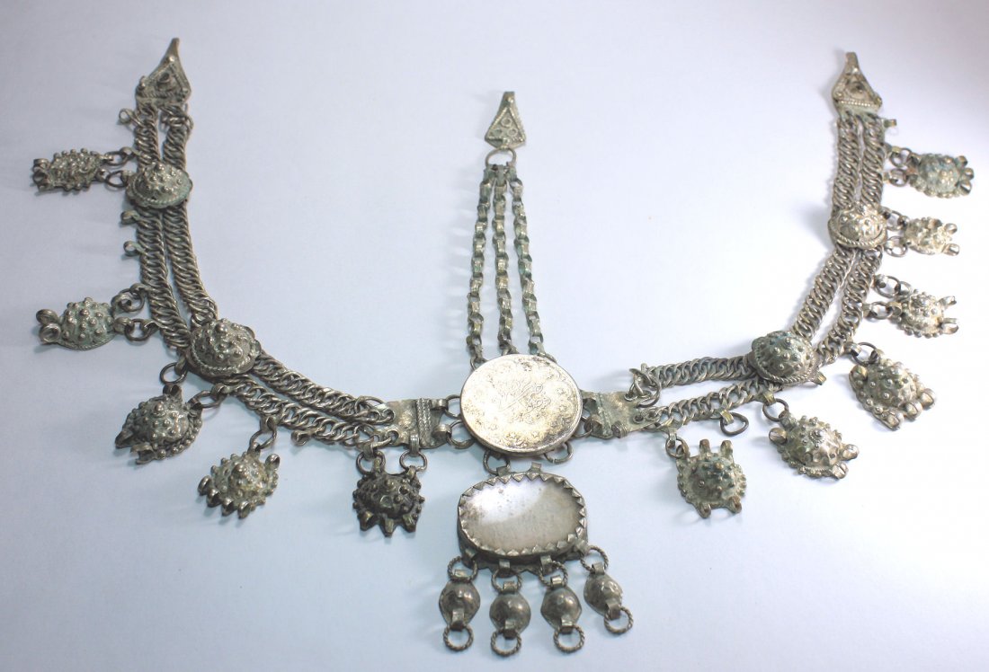 Antique Turkmenistan coin Necklace Tribal Jewelry (1 of 3)