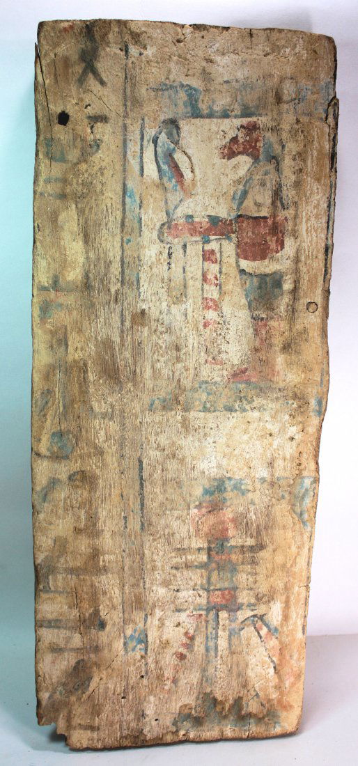 Ancient Egyptian Sarcophagus Wood Panel c.664-332 BC (1 of 3)