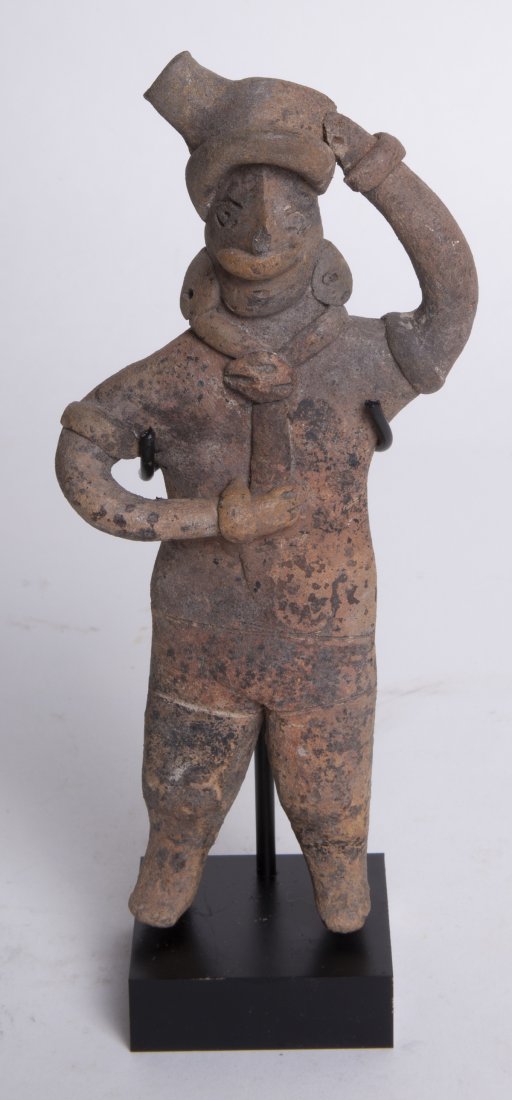Ancient Pre Columbian Colima Animated Pottery Figure , (1 of 3)