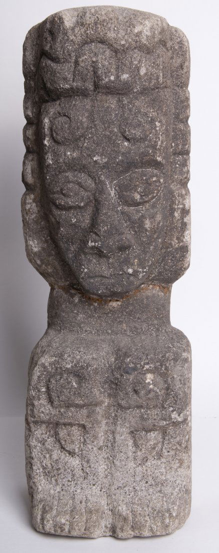 Aztec Mixtec Style Standing stone figure, (1 of 4)