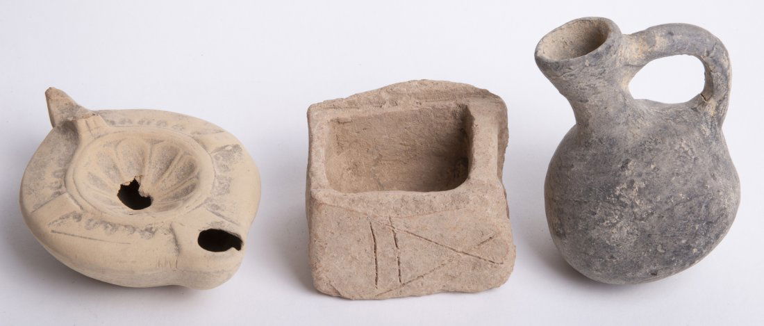 Lot (3) Holyland Pottery articles Circa 1st Millennium (1 of 1)