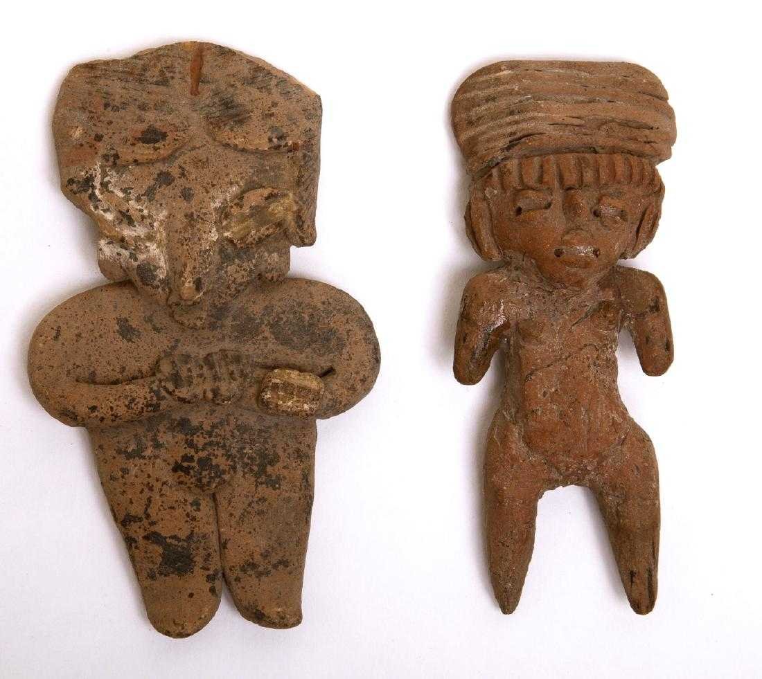 Lot of 2 Ancient Pre Columbian Pottery Figures Ca. 300 (1 of 2)