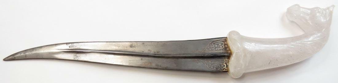 AN INDIAN Mughal Style KHANJAR DAGGER Horse head handle (1 of 7)