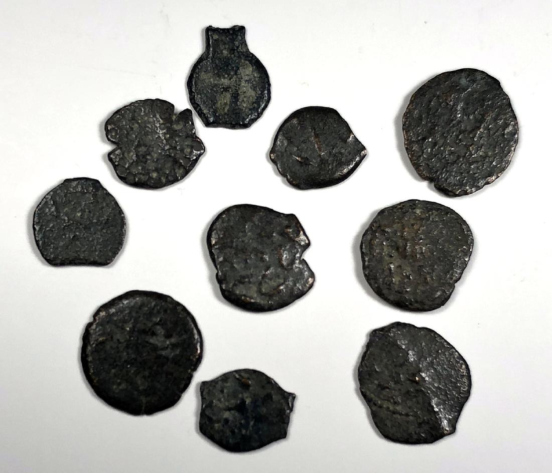 Lot of 10 Ancient Biblical Widows Mites Coins Holy Land (1 of 1)