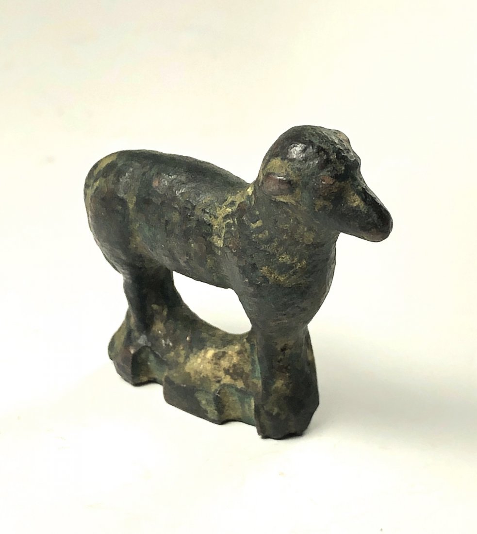 Medieval Bronze Figure of a Sheep c.12th century AD (1 of 3)