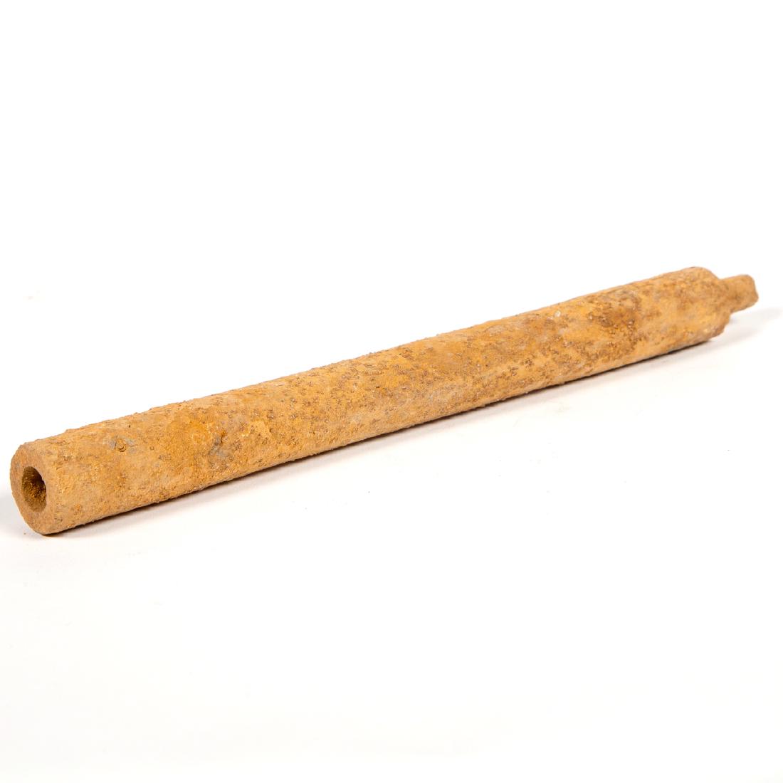 Ancient Egyptian Wood Flute Musical Instrument?: Ancient Egyptian Wood Flute Musical Instrument? c.664-332 BC. Size 11 1/4 inches length. Rare Ancient Egyptian Wood musical instrument flute? or pipe. Condition: heavy incrustation otherwise in good c