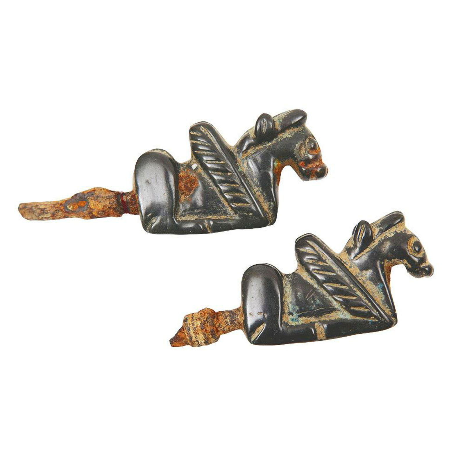 Lot of 2 Ancient Near Eastern Luristan Bronze Pegasos (1 of 2)