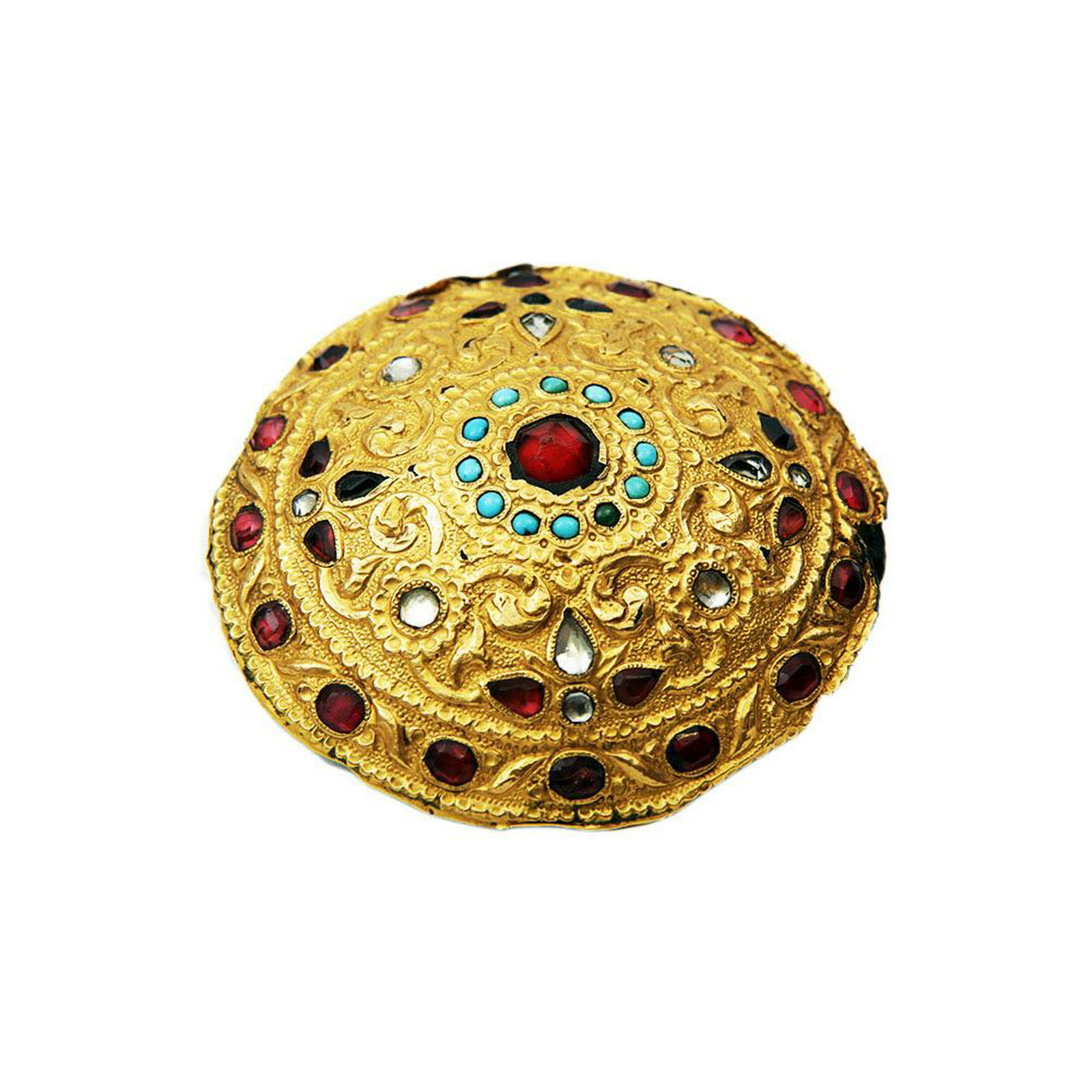 Isalmic Persian Qajar gold Ornament with Stone insets (1 of 2)