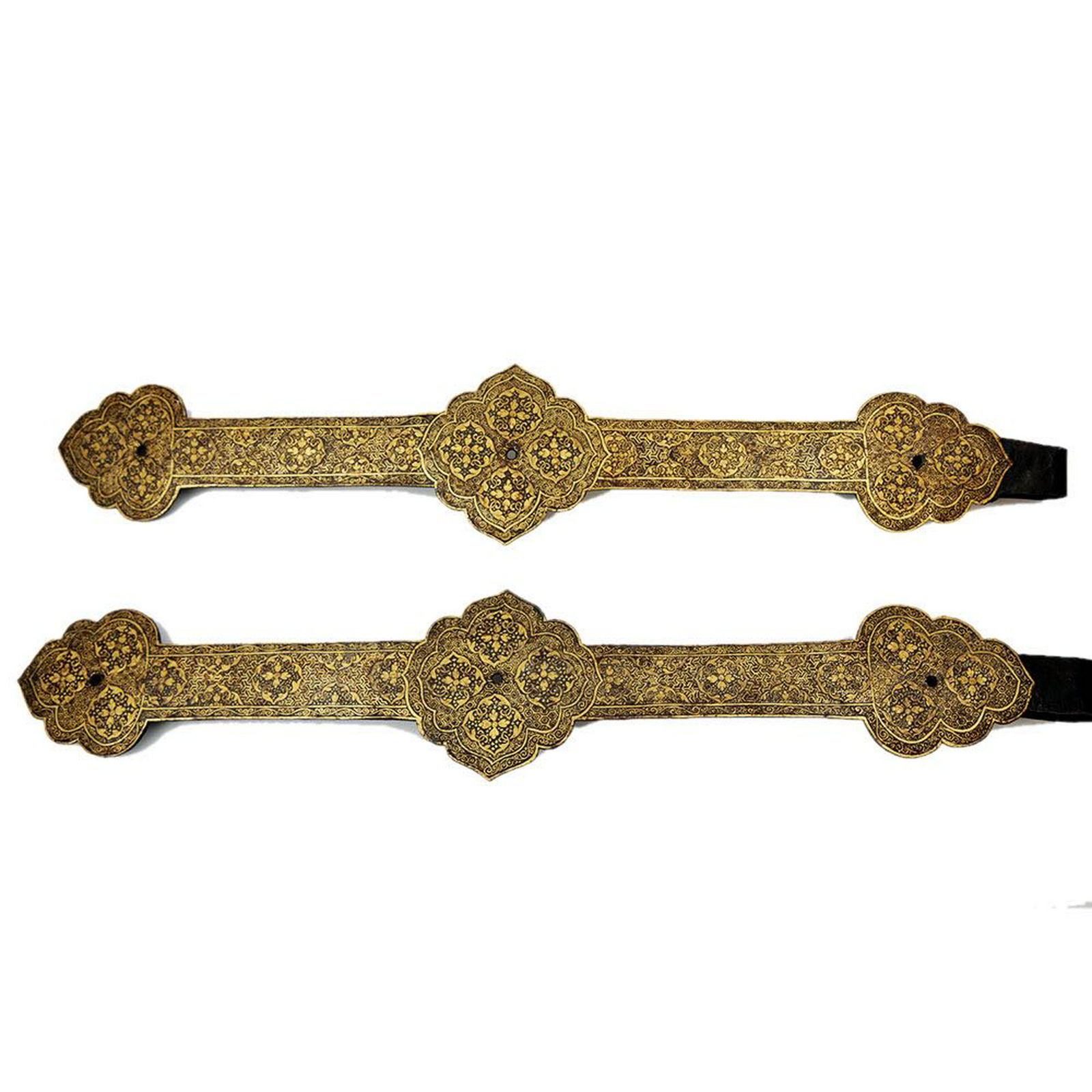 A pair of Ottoman Metal Door Ornaments with gold inlaid (1 of 3)