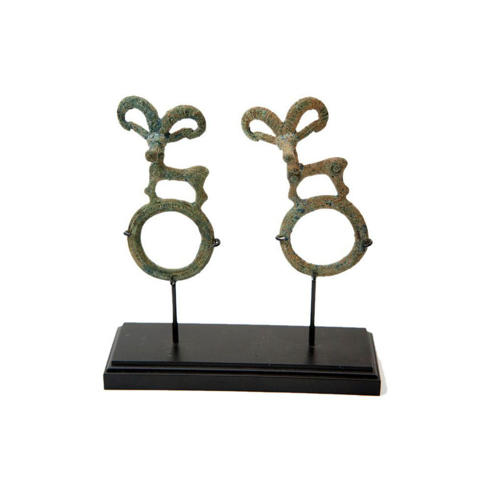 A Pair of Ancient Luristan Bronze Finial c.1000 BC. (1 of 2)