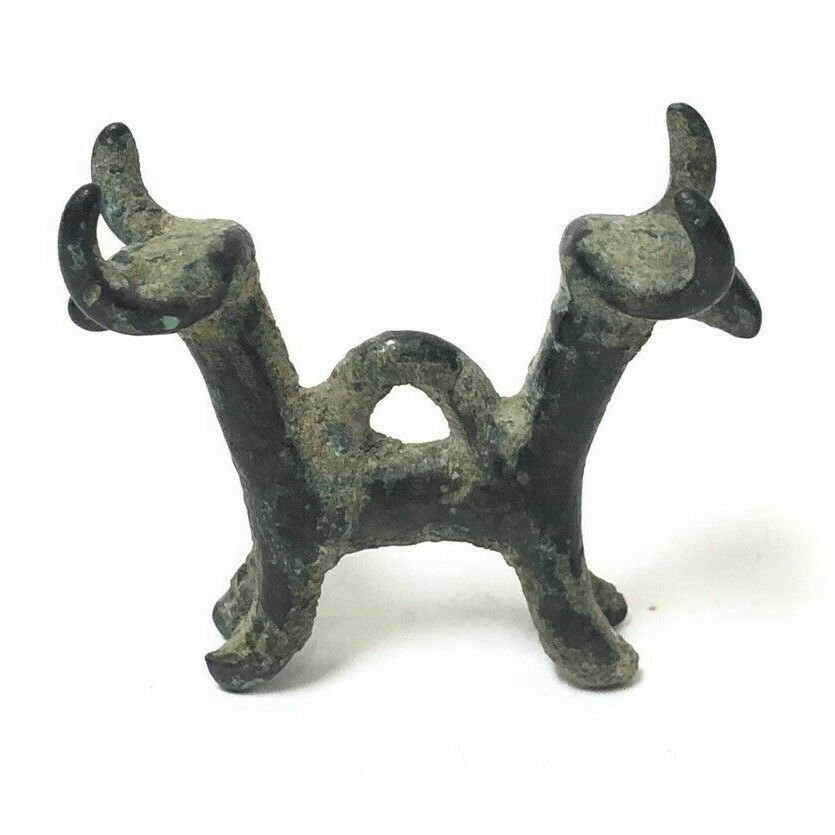 Ancient Luristan Bronze Double Animal Finial c.1000 BC. (1 of 3)