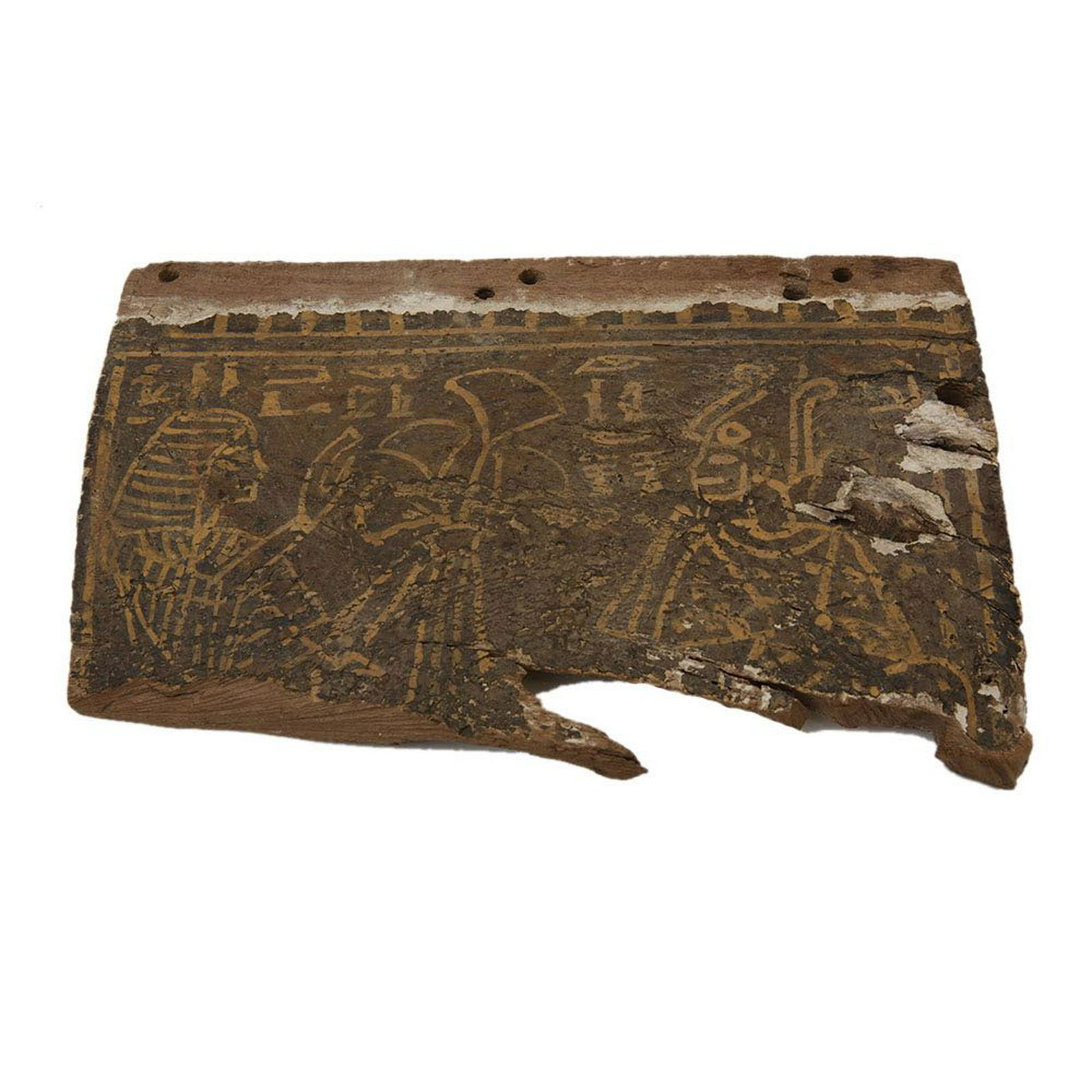 Ancient Egyptian Sarcophagus wood Panel c.664-332 BC. (1 of 2)