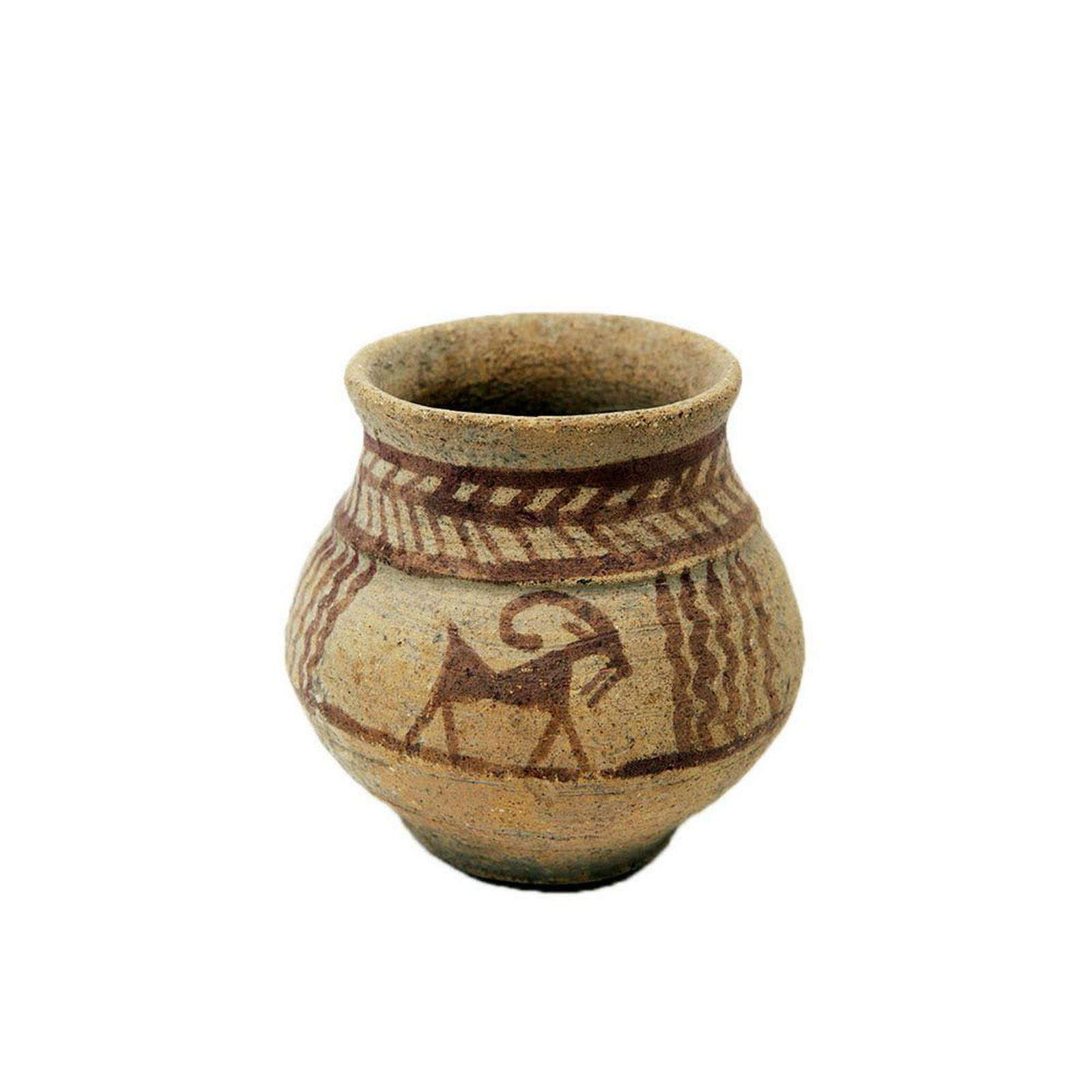 Ancient Mesopotamia Amlash Pottery Jar with Deers (1 of 2)