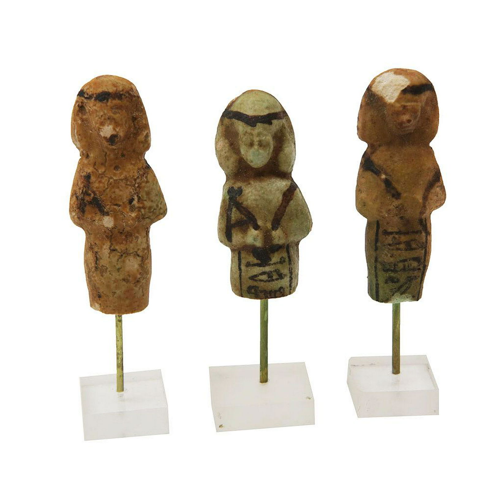 Lot of 3 Ancient EGYPTIAN Faience Ushabti fragments (1 of 2)