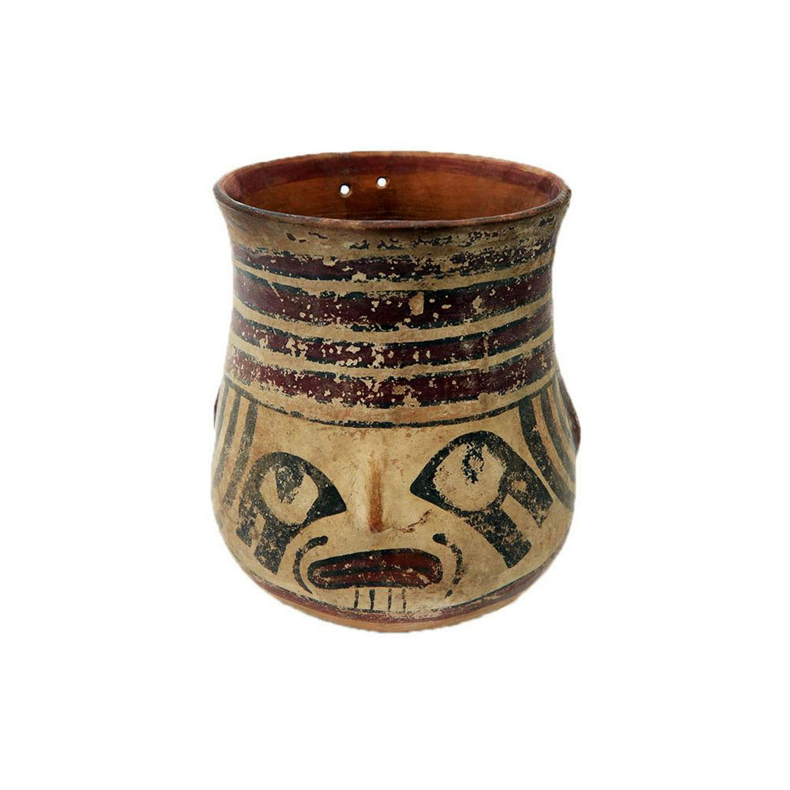 Nasca Pottery head vessel, Ex Musee Des Beaux Arte (1 of 3)