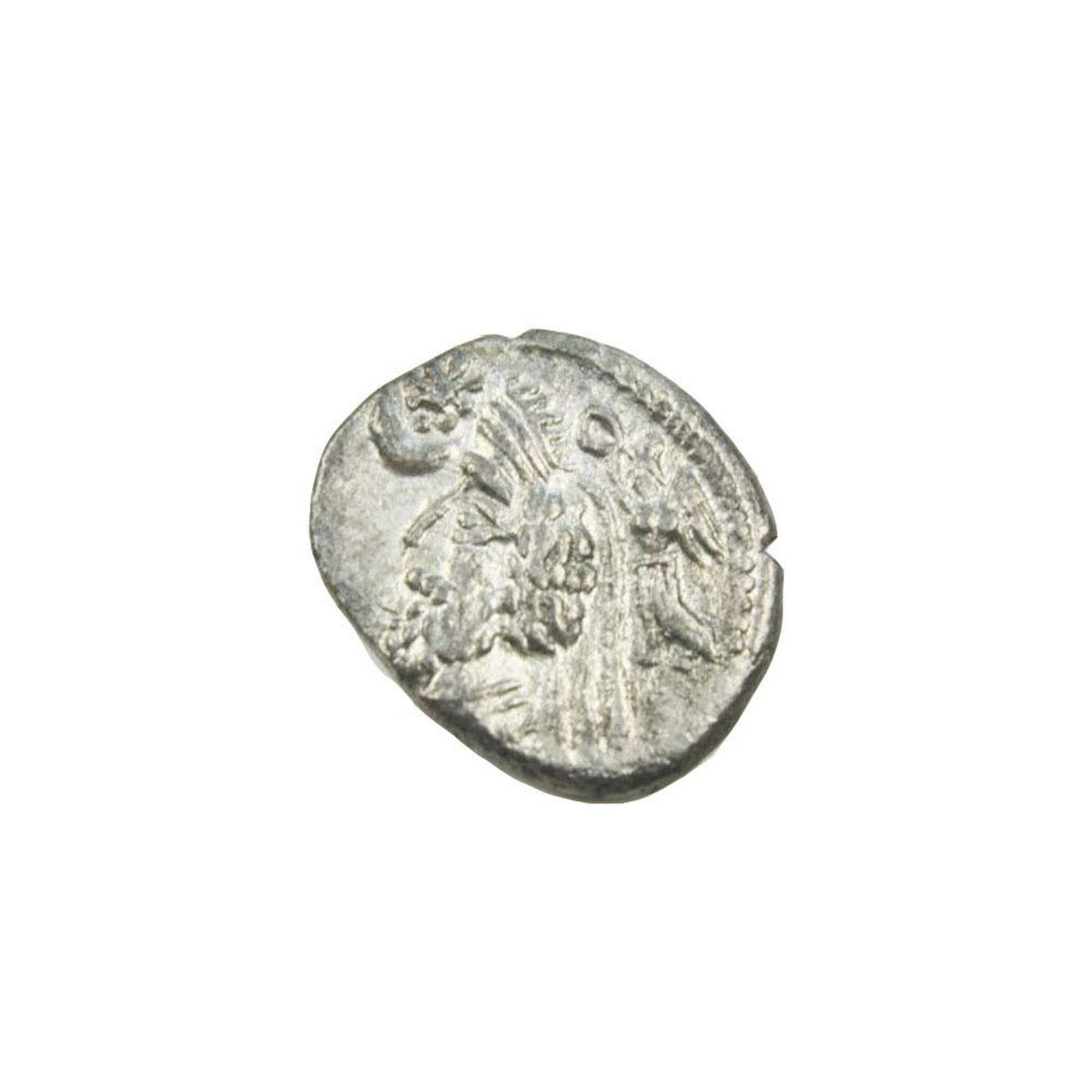 Ancient Parthian Silver Coin: KINGS of PARTHIA.: Ancient Parthian Silver Coin: KINGS of PARTHIA. Phraatakes. Circa 2 BC-AD 4. AR Drachm (19mm, 3.58 gm) Mithradatkart mint. Diademed and draped bust left, wart on forehead, wearing pointed beard and sp