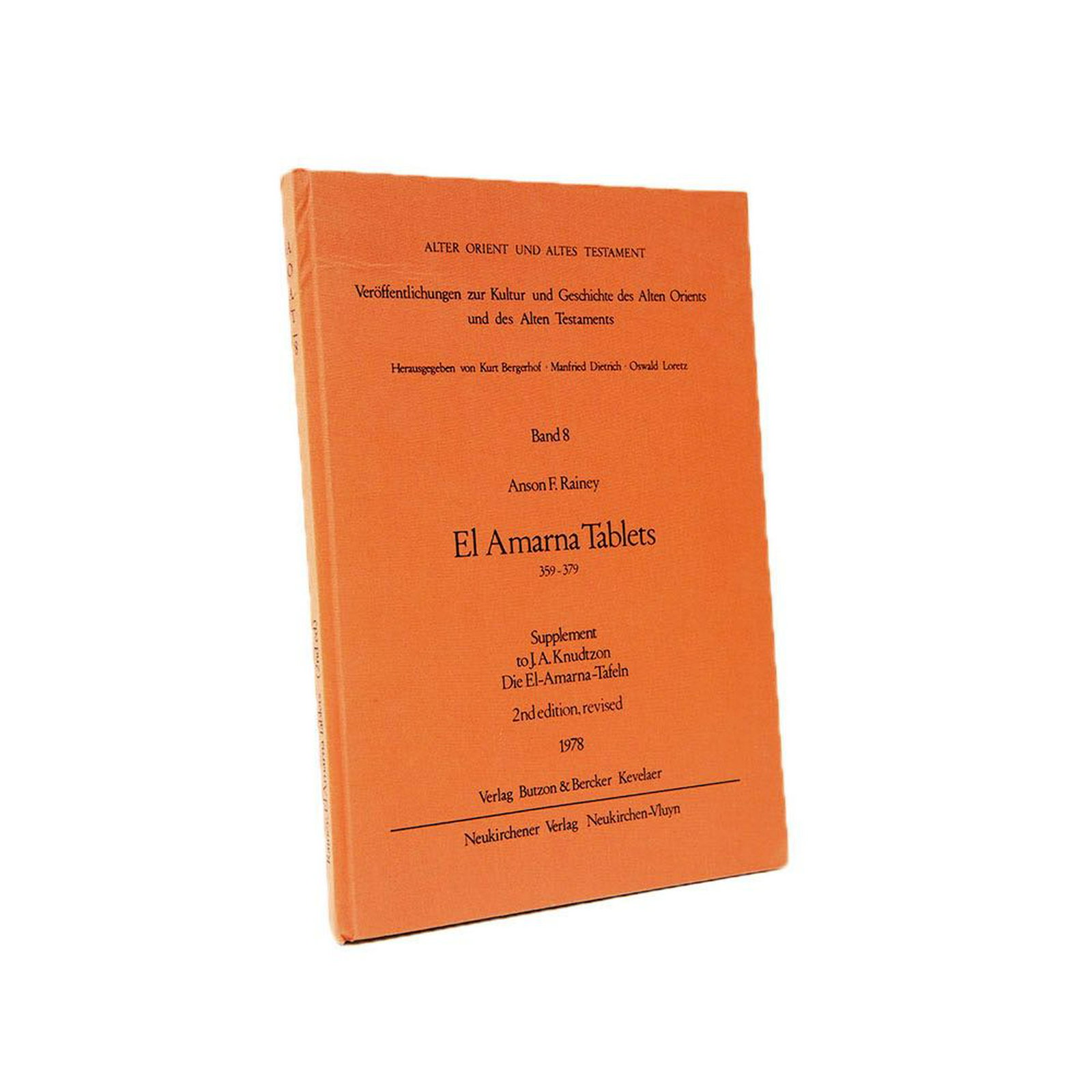 Amarna Tablets by Anson F. Rainey,: Amarna Tablets. El Amarna Tablets 359-379, 2nd ed revised by Anson F. Rainey, Year 1978. 4to. ABE $50.00
