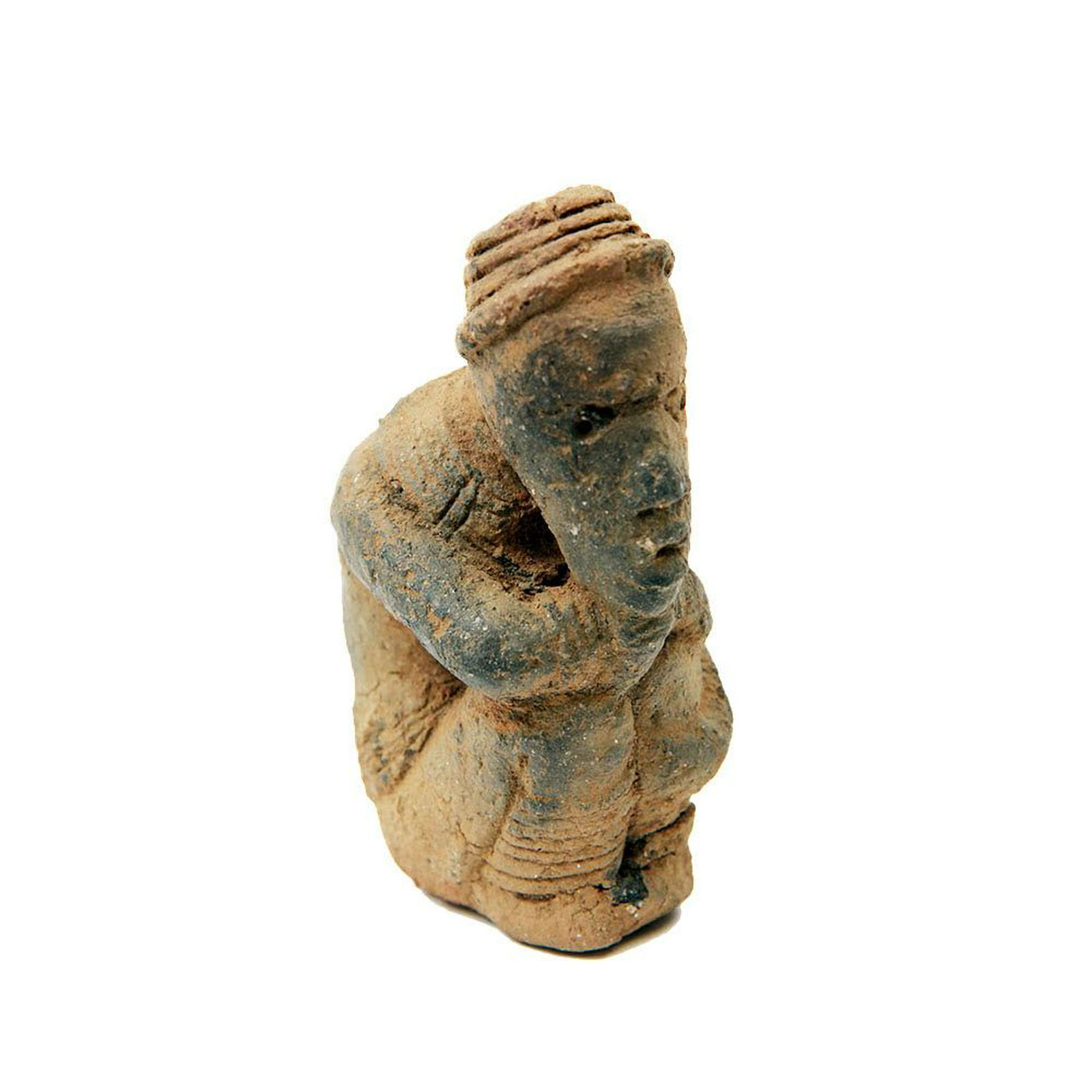 Nok figure-Terracotta of a man. NOK, NIGERIA, II (1 of 2)