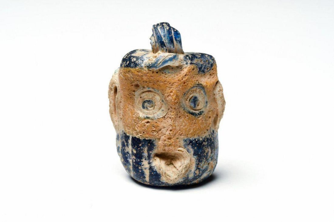Ancient Phoenician Glass Face Bead Ca. 4th-3rd cent BC. (1 of 2)