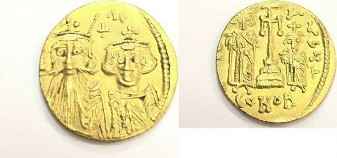 Ancient Byzantine Constans II, Constantine IV, coin (1 of 1)