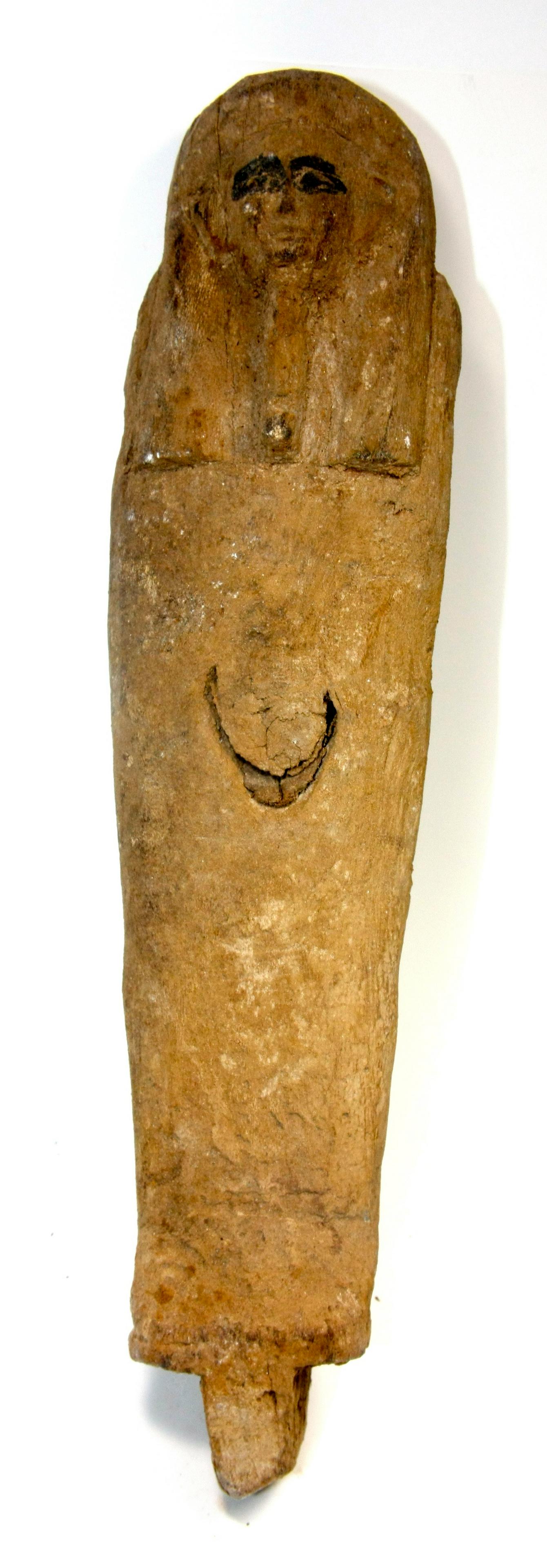 Ancient Egyptian Ptah Sokar Osiris Wood figure: Ancient Egyptian Ptah Sokar Osiris Wood figure c.664-332 BC. Size 13 inches high. (33 cm) Fine Egyptian wood figure of Ptah Sokar Osiris standing. The mummiform figure wears the tripartite wig and bea