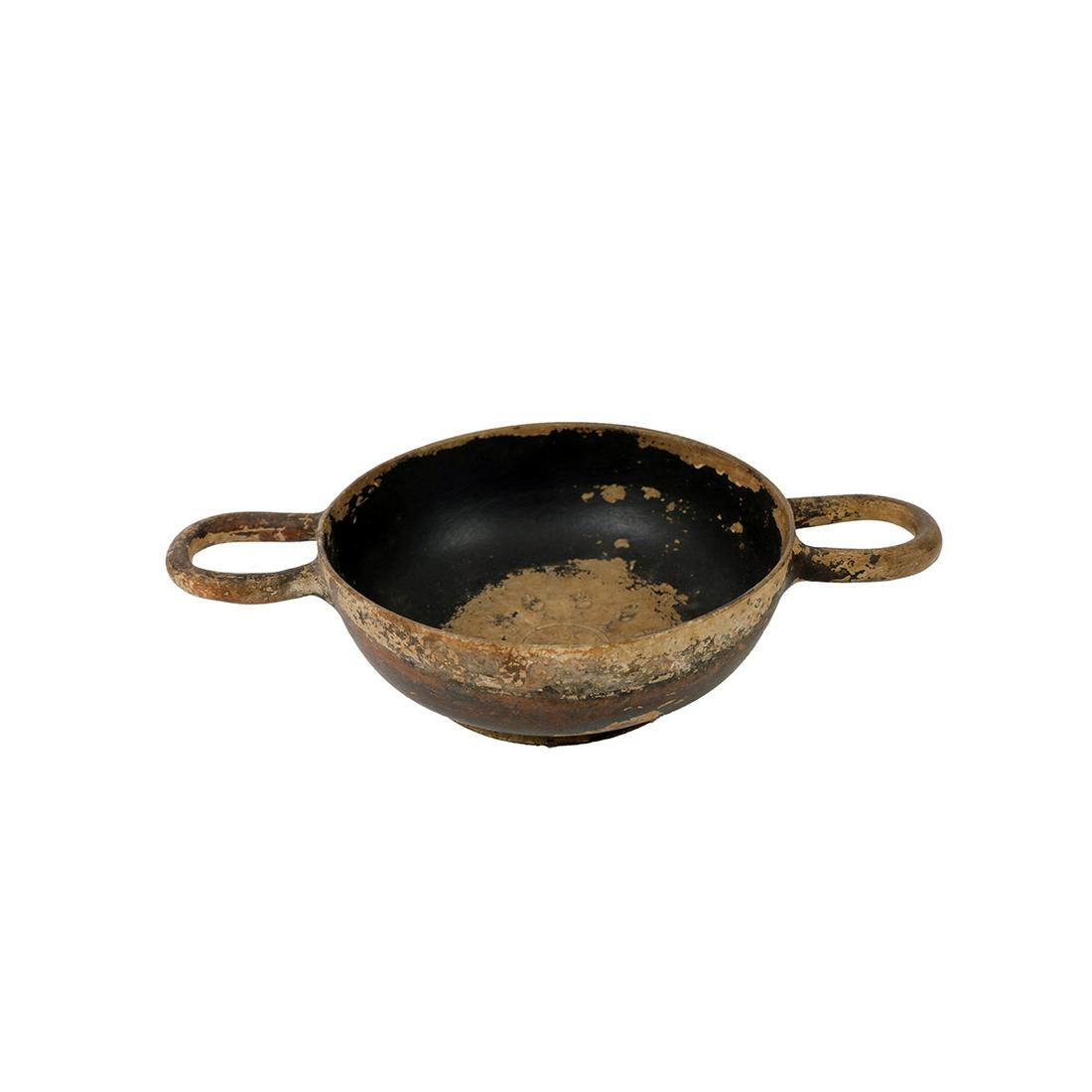 Ancient Greek Apulian Pottery Skyphos c.4th century BC. (1 of 2)