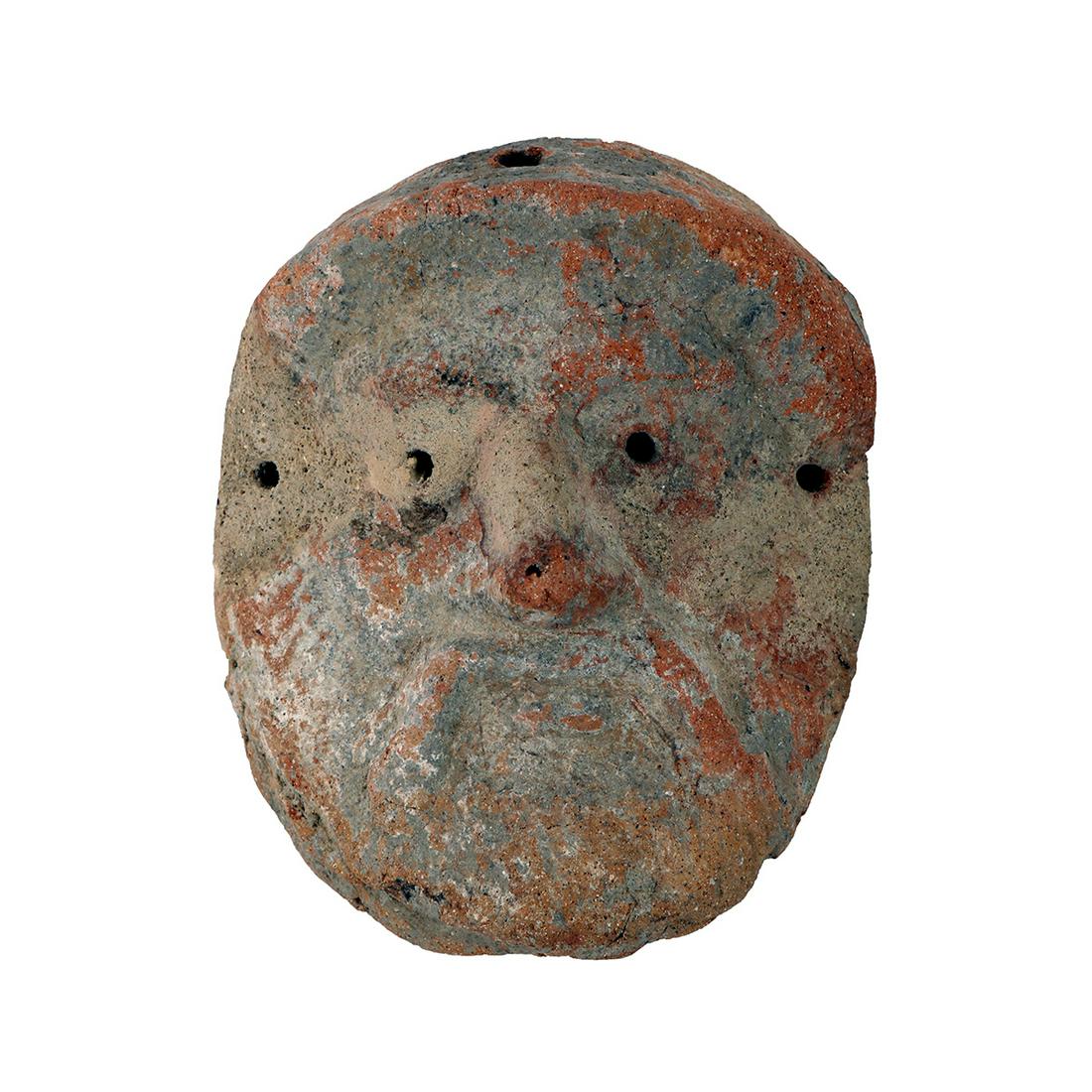 Ancient Greek Sicily Terracotta Theater Mask c.4th (1 of 2)