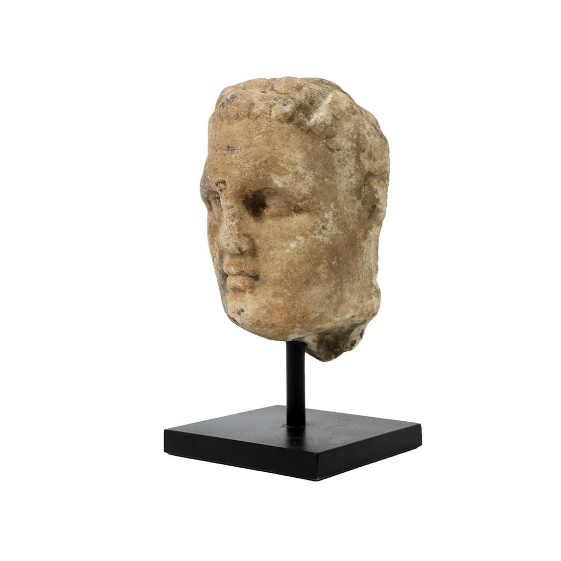 Ancient Greek marble head of a Ptolemaic king Ca. late (1 of 2)