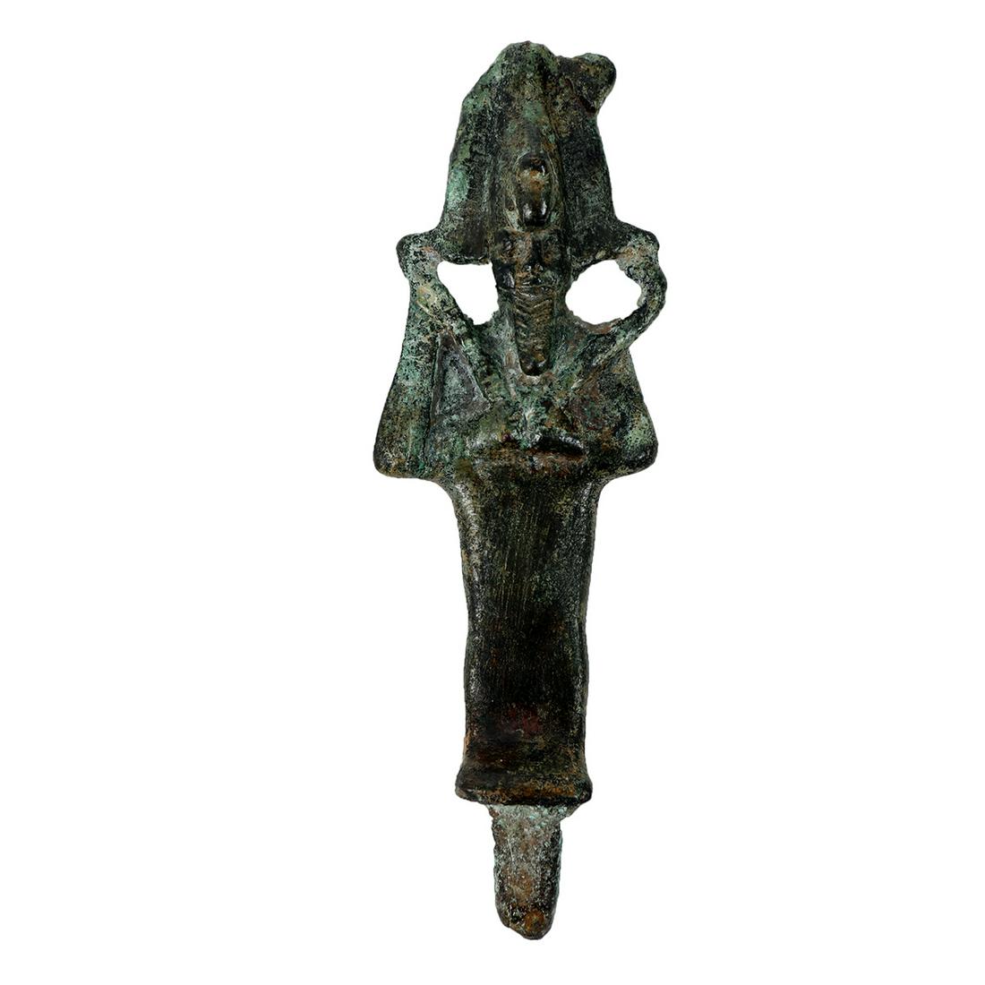 Ancient Egyptian bronze figure of Osiris c.700 BC. (1 of 2)