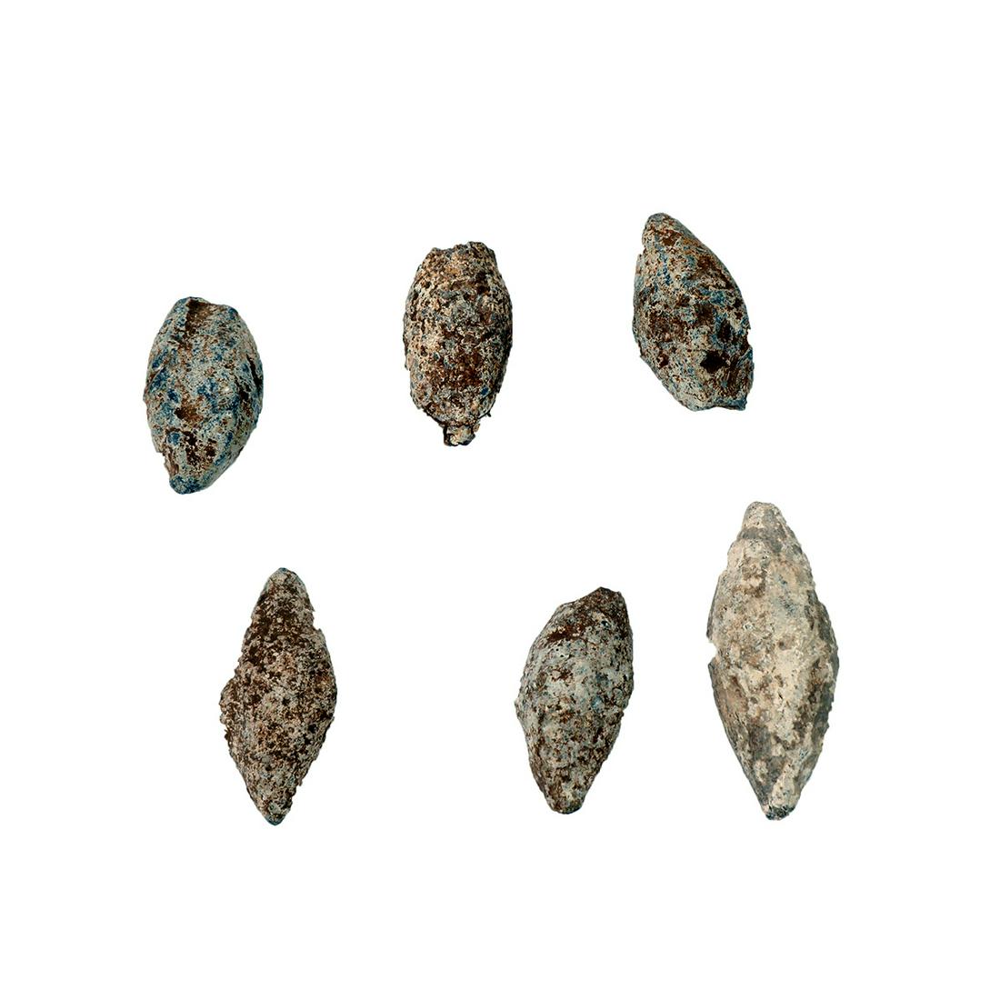 Lot of 6 Ancient Roman Lead Sling Shots c.1st-4th (1 of 1)