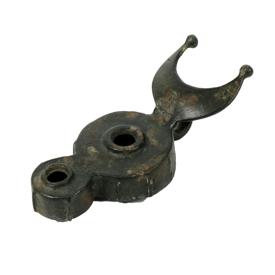 Large Ancient Roman Bronze Oil Lamp c.1st-4th century (1 of 3)