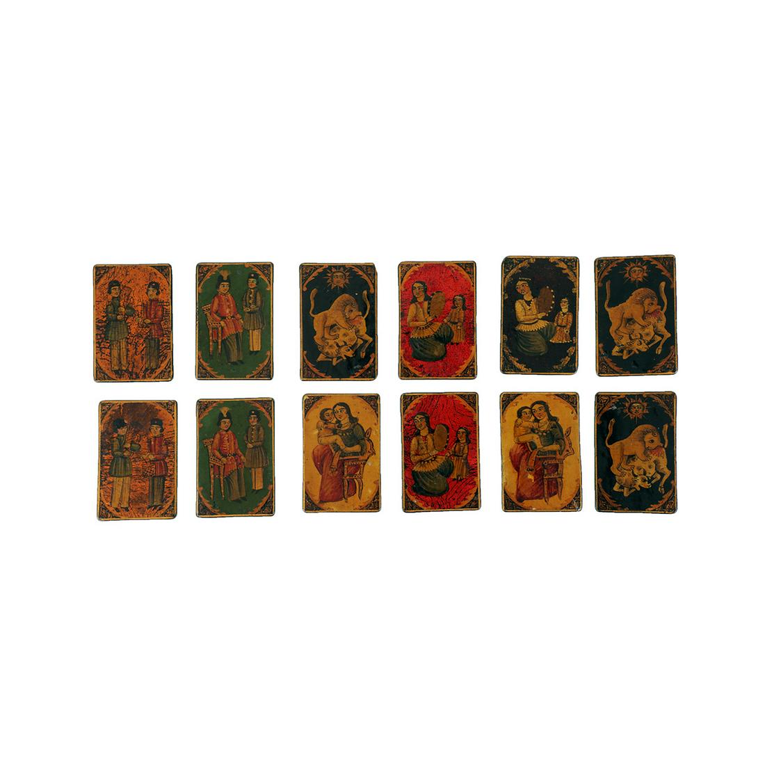 19th century Persian Qajar Papier Mache Playing Cards (1 of 14)
