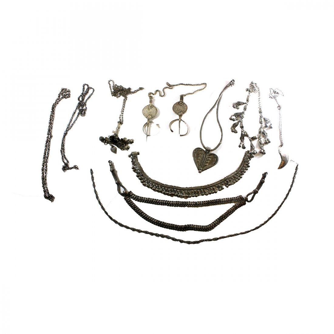 7 Antique Middle Eastern, Asian Tribal Art Necklaces (1 of 4)