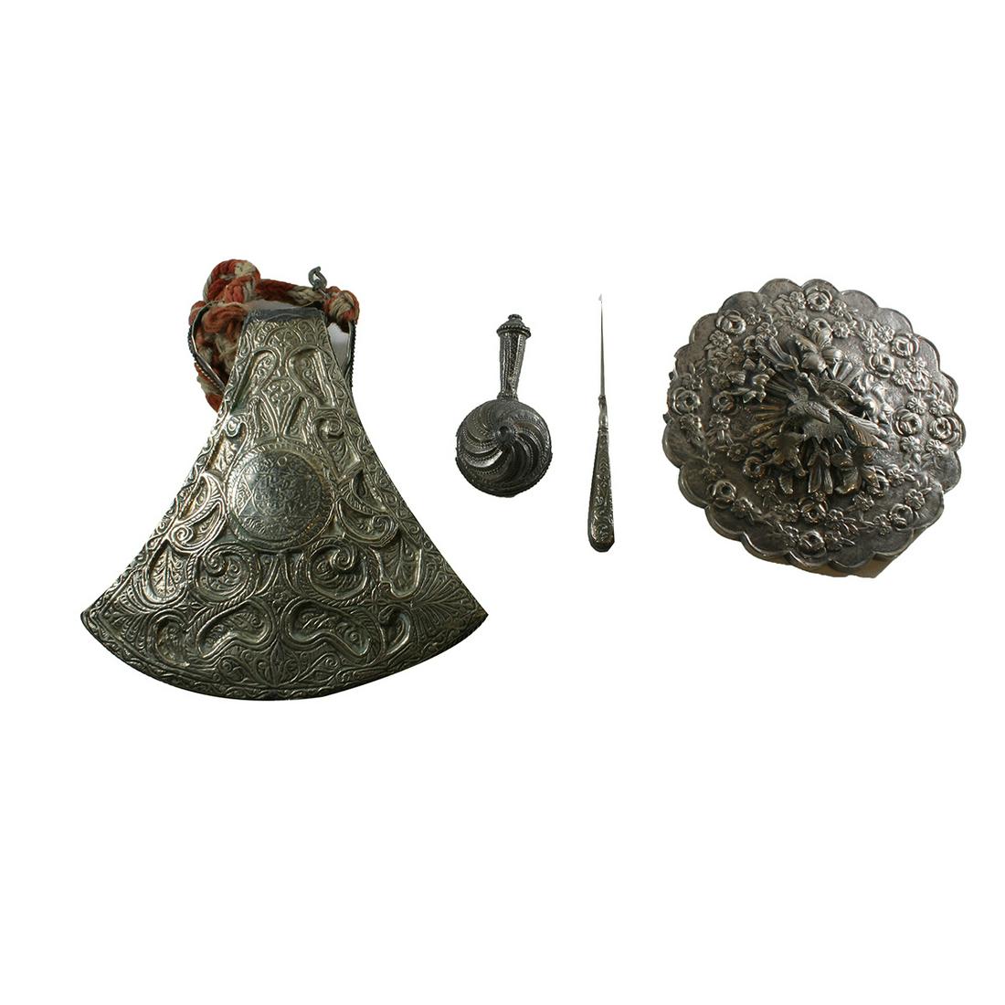 3 Antique Middle Eastern, Ottoman Tribal Art Mirrors (1 of 2)