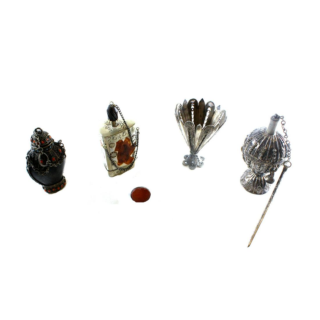 5 Antique Middle Eastern, Ottoman and Asian Silver Kohl (1 of 2)