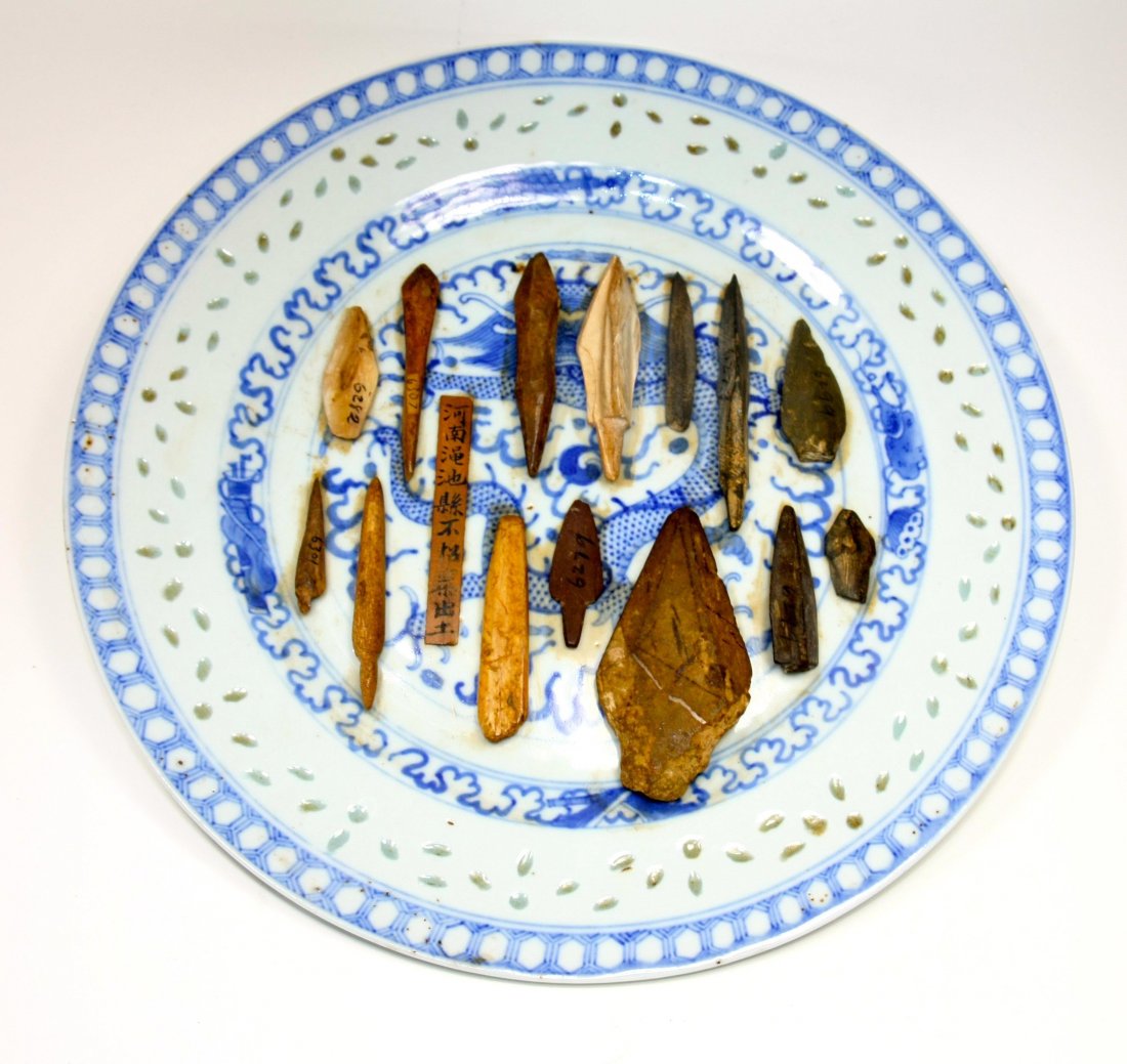 Neolithic China bone/stone projectiles Yangshao Culture (1 of 4)