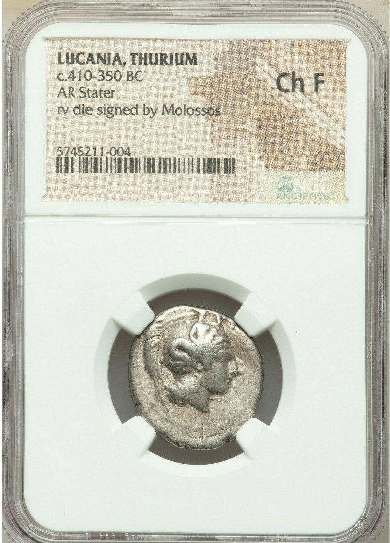 Ancient Greek LUCANIA. Thurium. Ca. 410-350 BC. Stater (1 of 2)