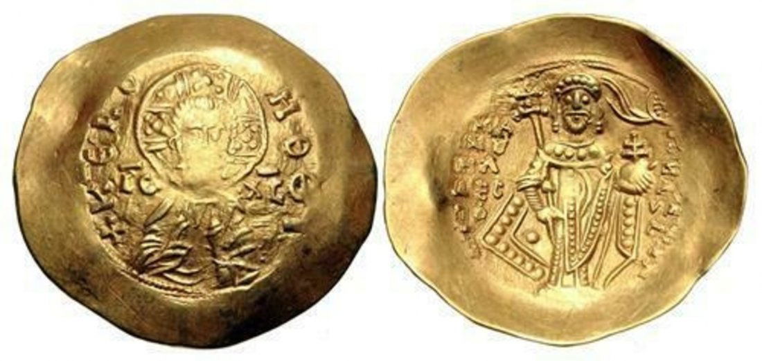 Ancient Byzantine Manuel I Comnenus. 1143 gold coin (1 of 1)