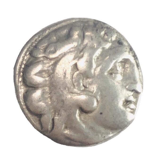 KINGS of MACEDON. Antigonos I Monophthalmos. As: KINGS of MACEDON. Antigonos I Monophthalmos. As Strategos of Asia, 320-306/5 BC. AR Drachm (16mm, 4.19 g). In the name of Alexander III. Kolophon mint. Struck circa 318-310 BC. Head of Herakles right,